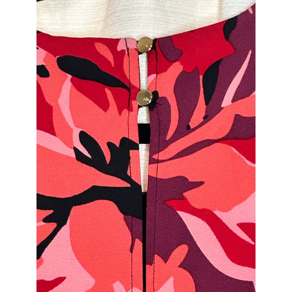 Cynthia Rowley Black Floral Bib Layered Jumpsuit NWT Holiday Glam Size 4 - Picture 7 of 8
